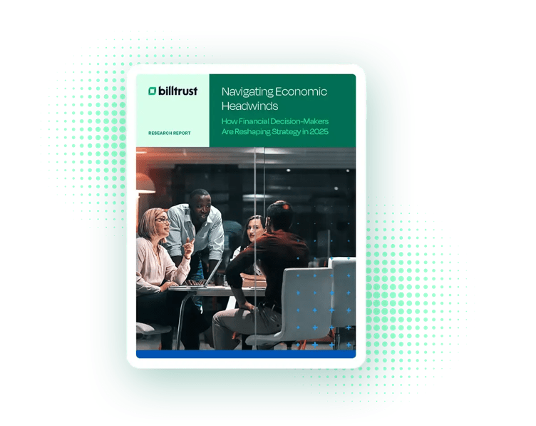 The cover page of a document titled Navigating Economic Headwinds with a conference with 4 co-workers