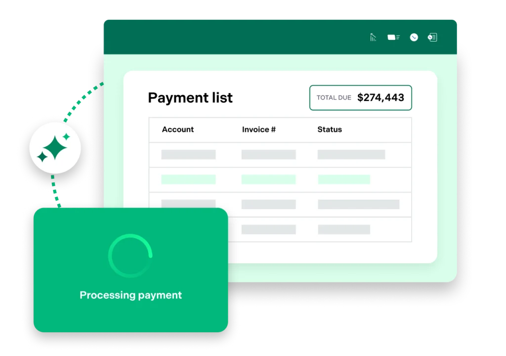 Afbeelding van de betalingslijst